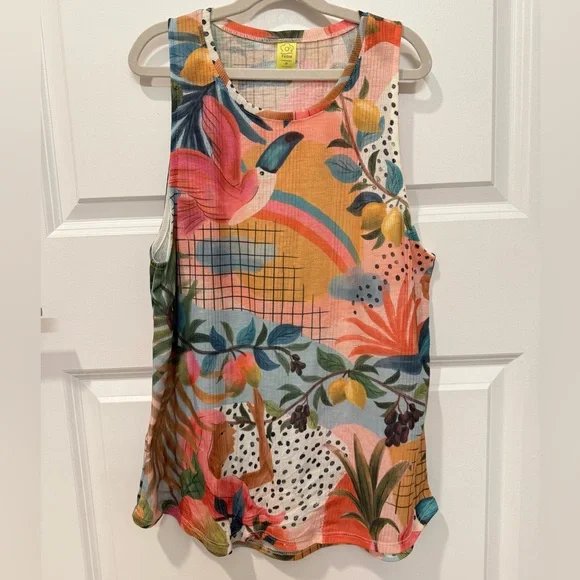 Rare Farm‎ Rio Brazil Exclusive Tank Top – Colorful Toucan & Fruit – Size Small